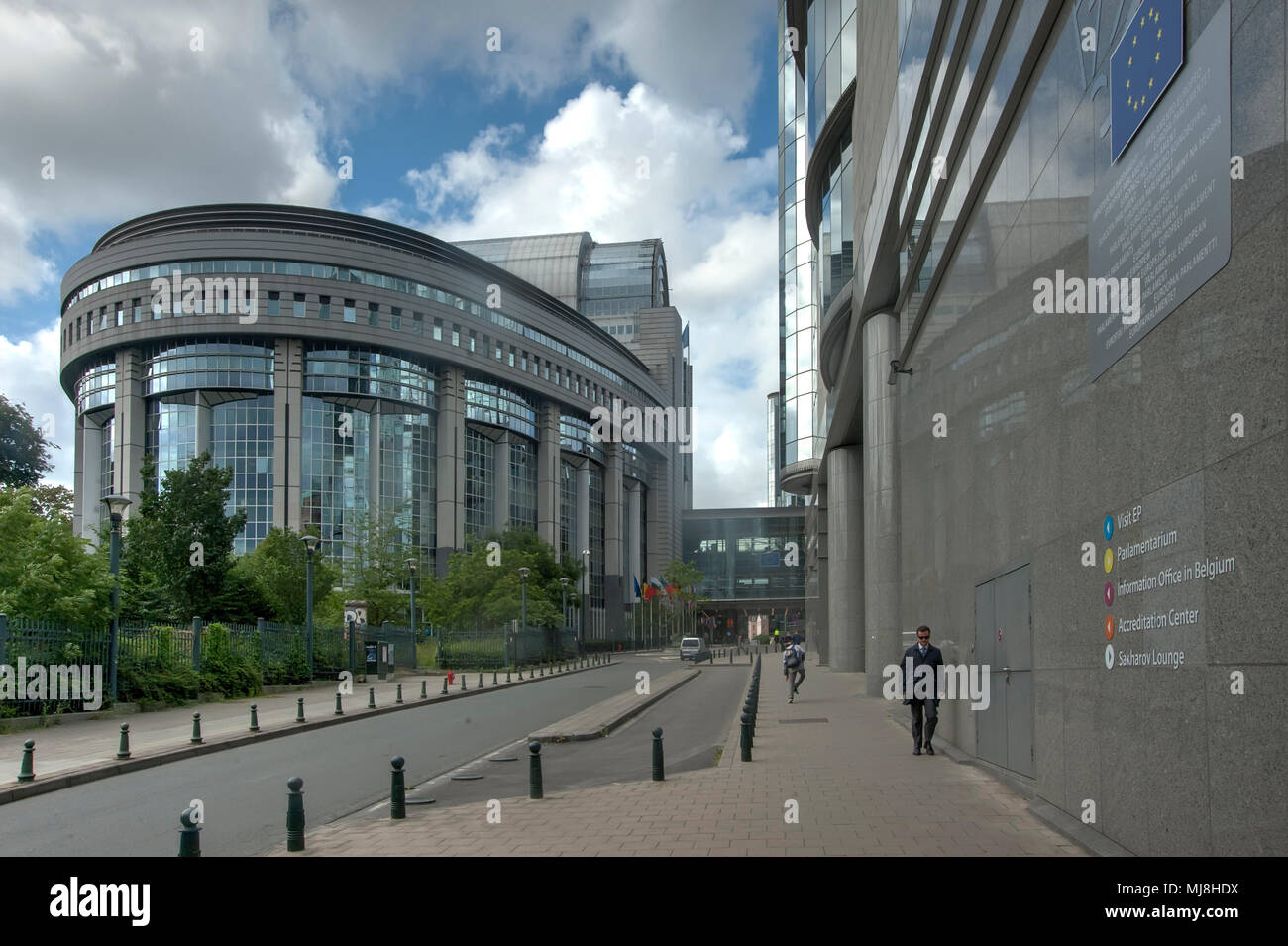 Espace Léopold complex of the European Parliament in Bruxelles, Belgium    Photo © Fabio Mazzarella/Sintesi/Alamy Stock Photo Stock Photo