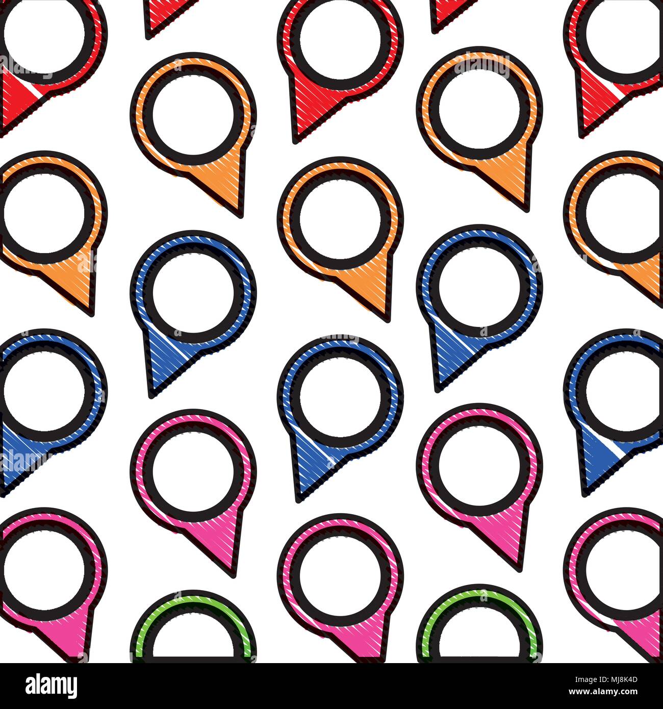 pin pointer location pattern vector illustration design Stock Vector