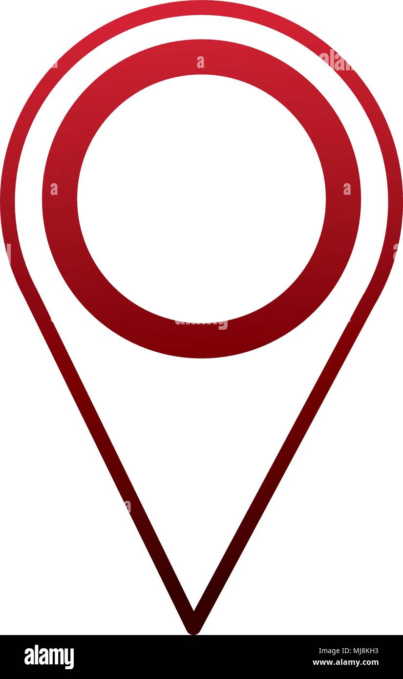 navigation gps pointer map location vector illustration gradient color ...