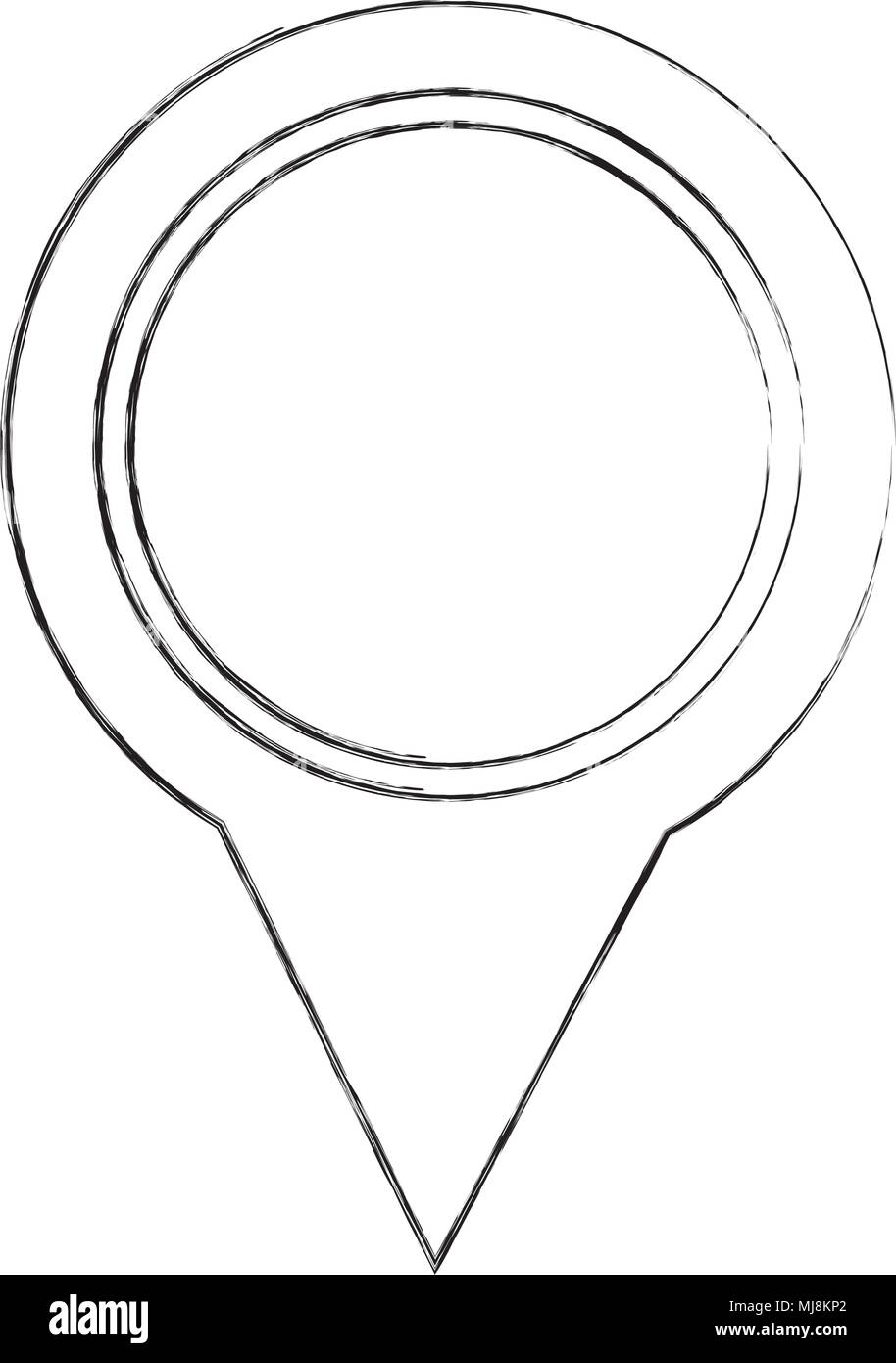 navigation gps pointer map location vector illustration sketch Stock ...