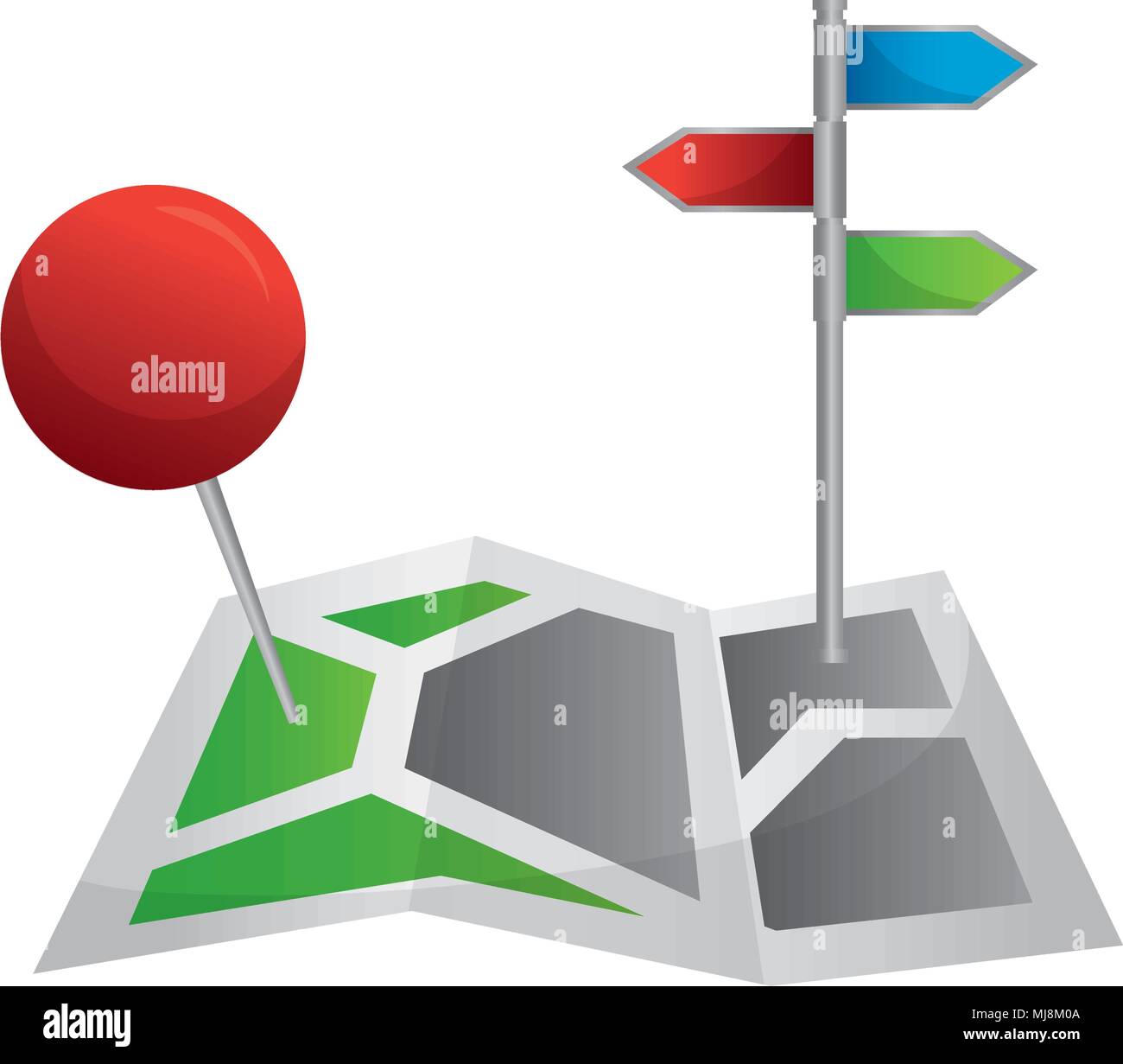 map navigation gps pointer directions vector illustration Stock Vector