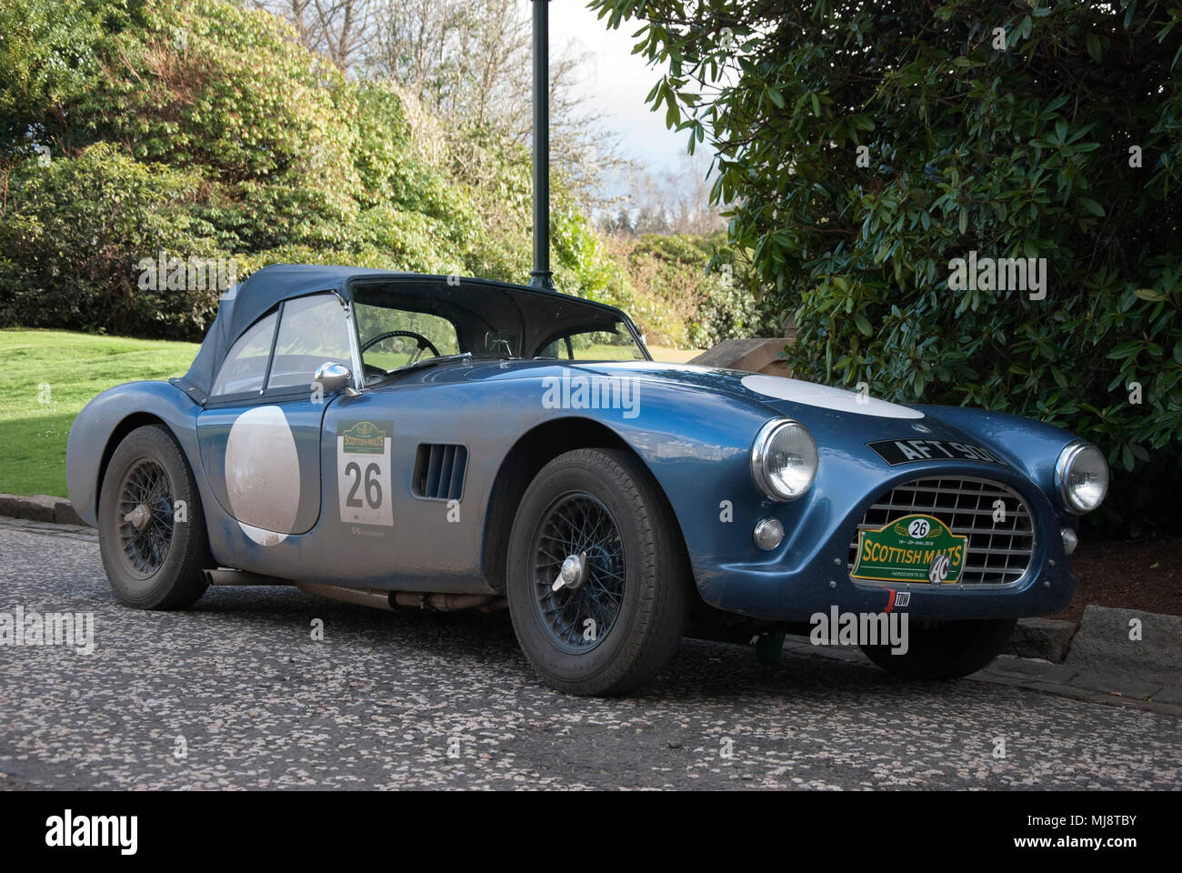 1958 Blue AC Ace Classic Convertible Sports Car Front Right Hand 1958 Blue AC Ace Classic Convertible Sports Car Front Right Hand