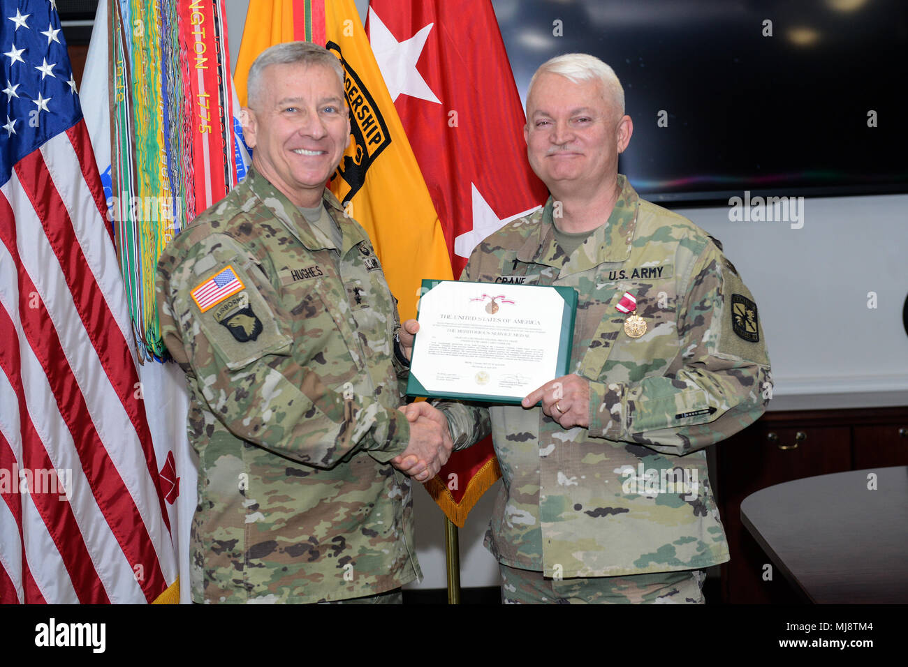 Fort Knox Commanding General Christopher Hughes presents Chaplain LTC ...