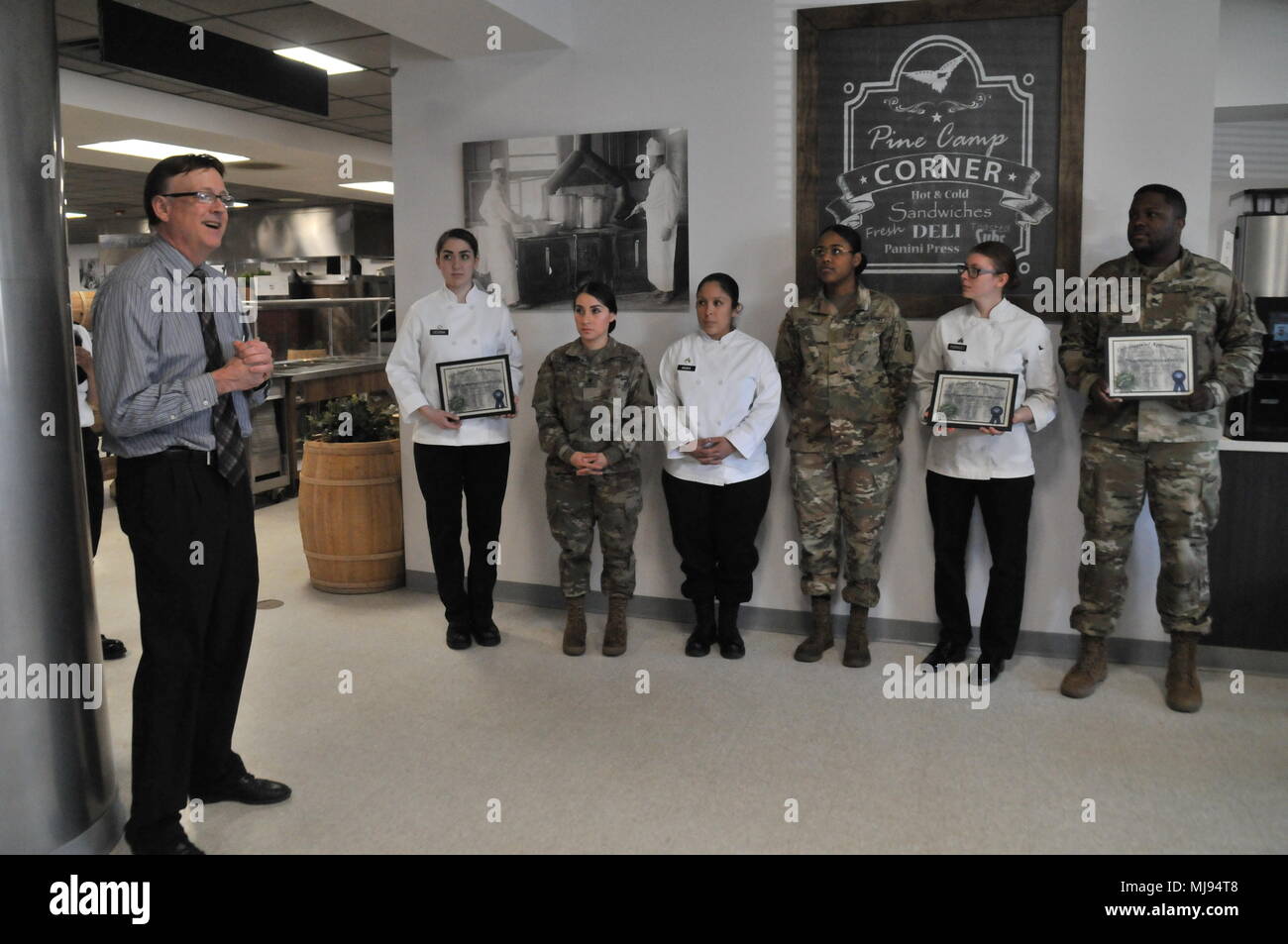 Jim Miller, Fort Drum Environmental Division chief, thanks the culinary