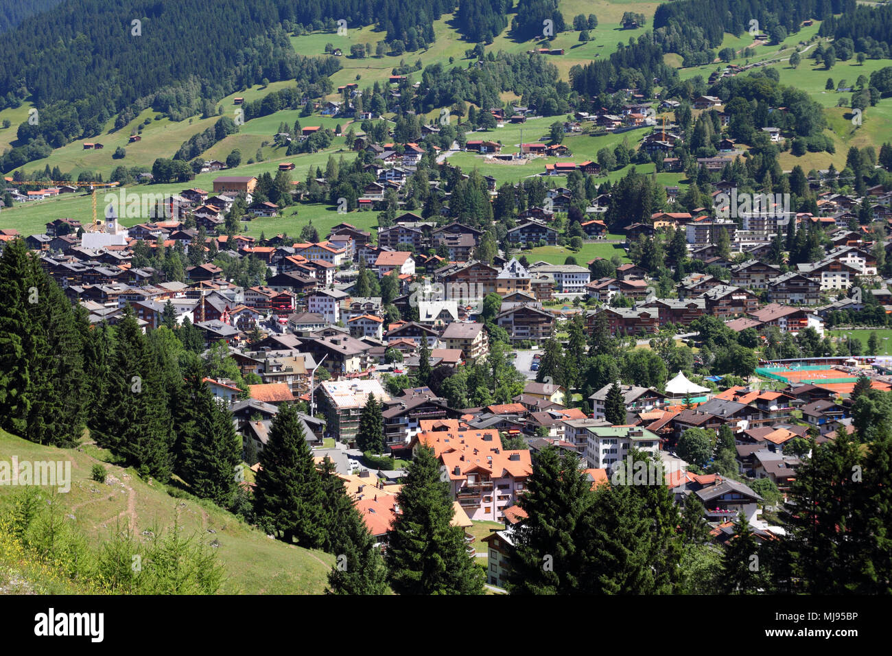 Klosters - Swiss town located in Plessur Range of Alps. Canton of ...
