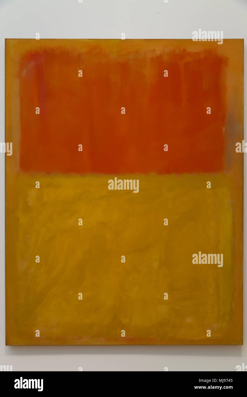 Orange and Tan, Mark Rothko, 1954, National Gallery of Art, Washington DC, USA, North America, Stock Photo