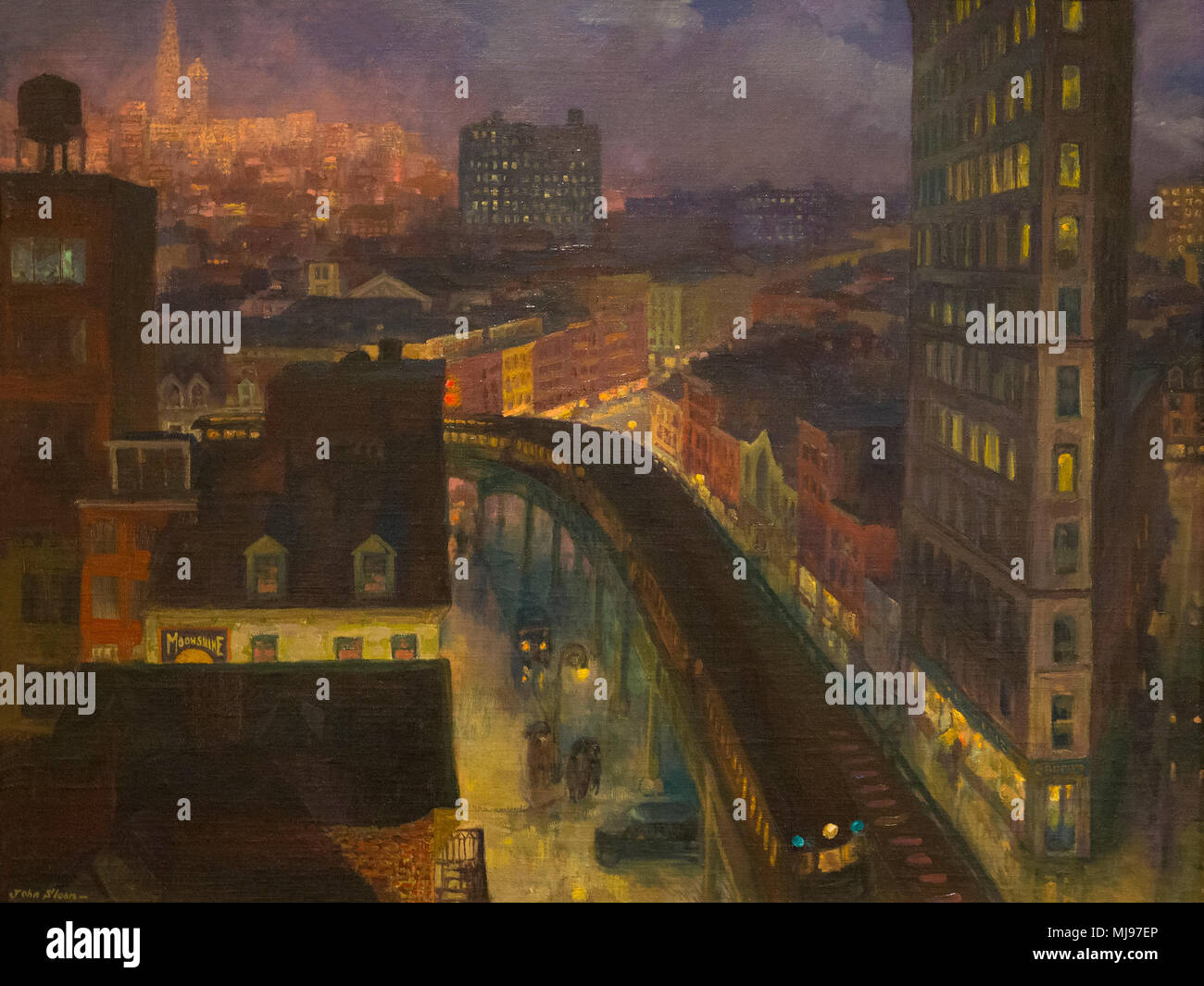The City from Greenwich Village, John Sloan, 1922, National Gallery of Art, Washington DC, USA, North America Stock Photo
