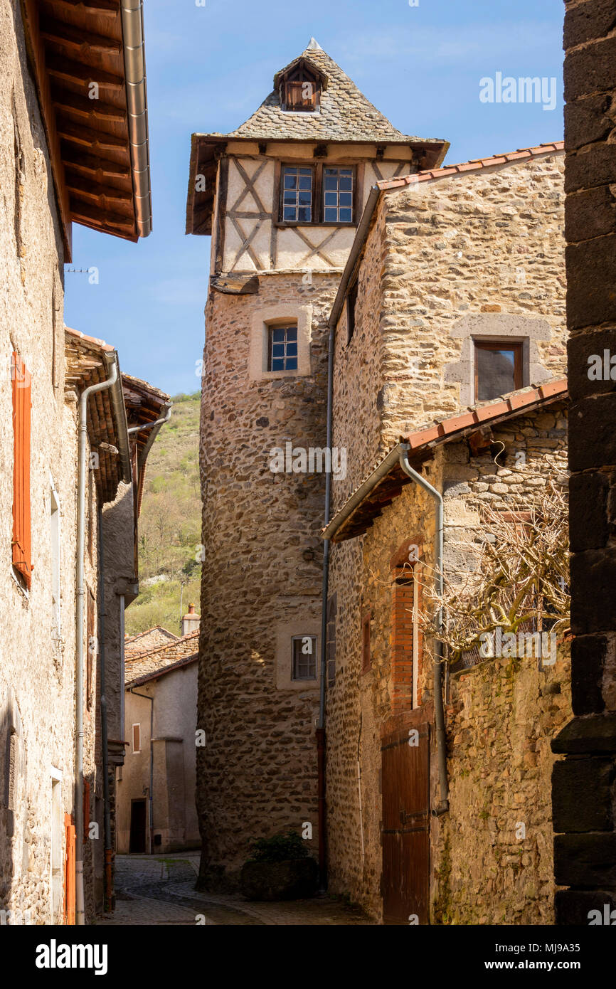 Street In Village Of Blesle Labelled The Most Beautiful Villages Of street-in-village-of-blesle-labelled-the-most-beautiful-villages-of