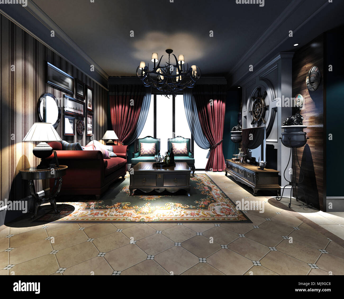 3d render wall and floor hi-res stock photography and images - Alamy