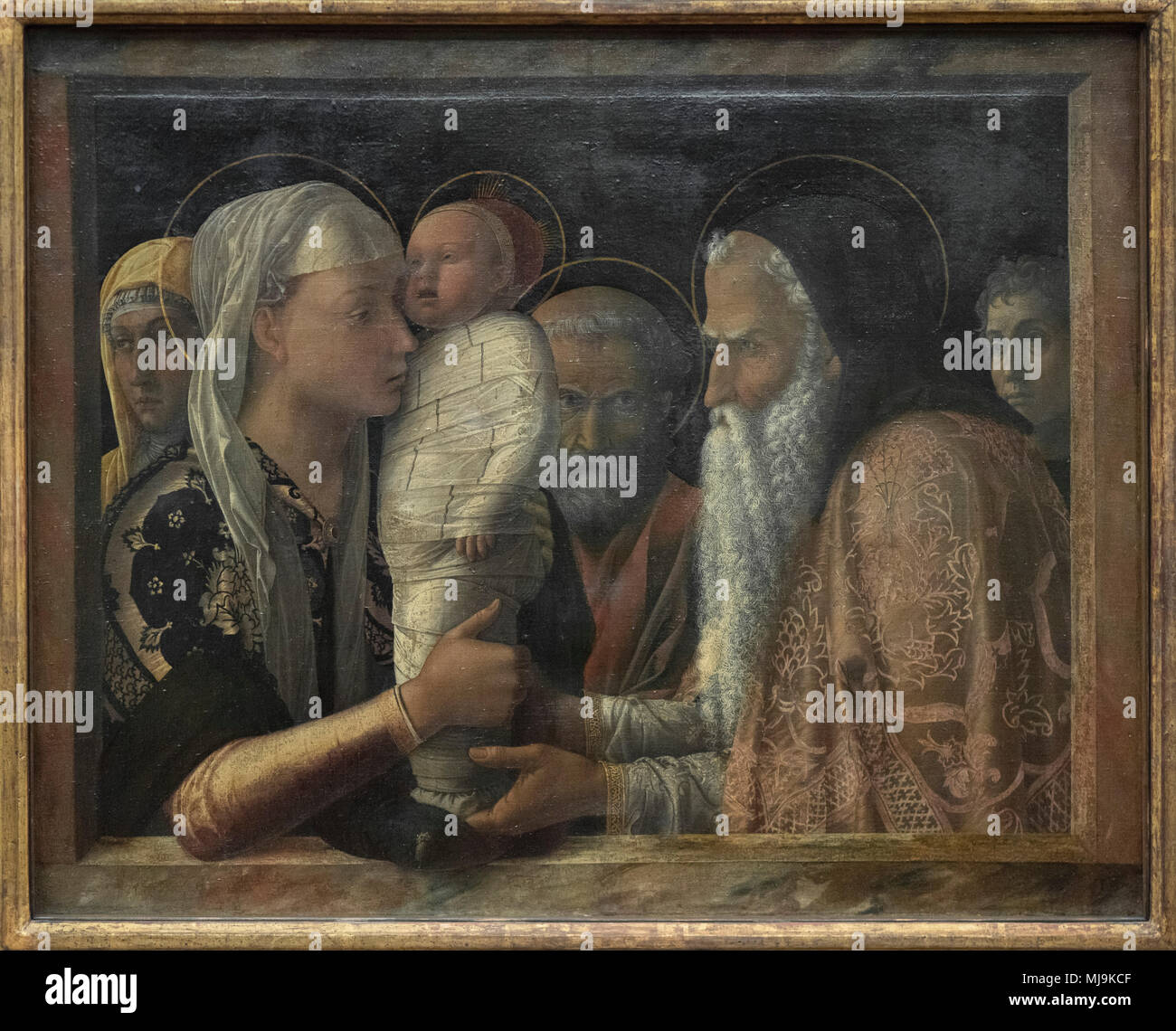 Andrea Mantegna (1431-1506) Presentation at the Temple, ca 1465. Die Darstellung Christi im Tempel. Stock Photo