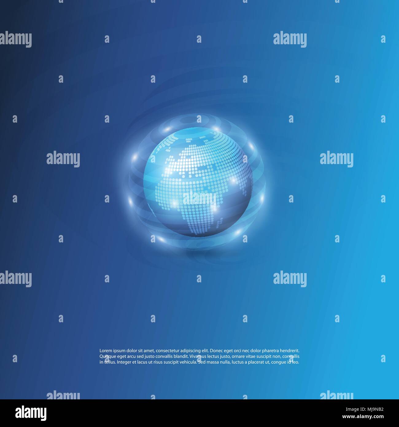 Digital Network Connections, Technology Background with Earth Globe ...