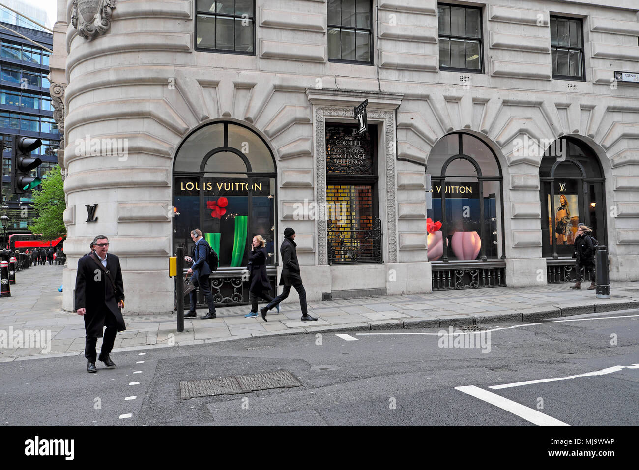 Louis Vuitton Paris designer fashion store on Threadneedle Street in the  City of London UK KATHY DEWITT Stock Photo - Alamy