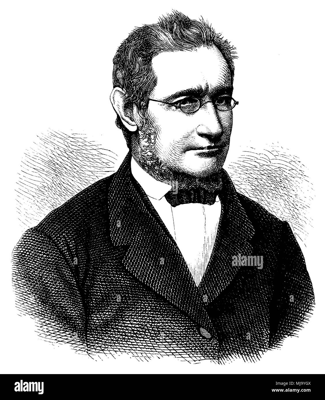 Julius Robert von Mayer (born November 25, 1814 , died March 20, 1878 ), Stock Photo