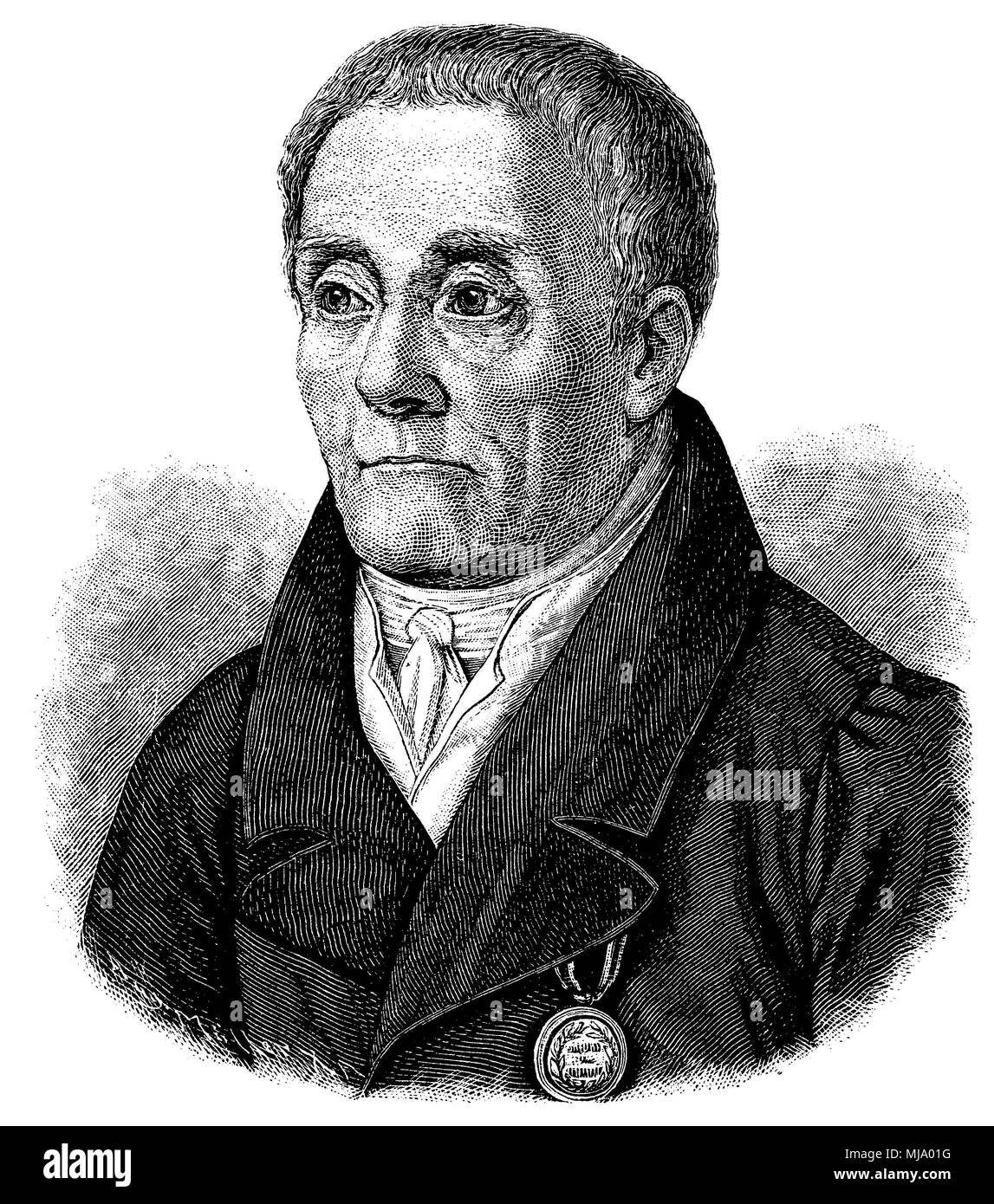 Joachim Nettelbeck (born September 20, 1738, died January 29, 1824), Stock Photo