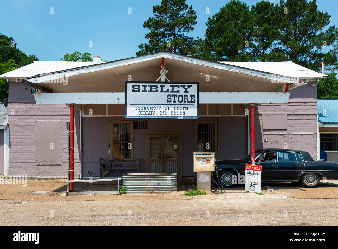 Sibley, Mississippi June 21, 2014 An old gas station and store with