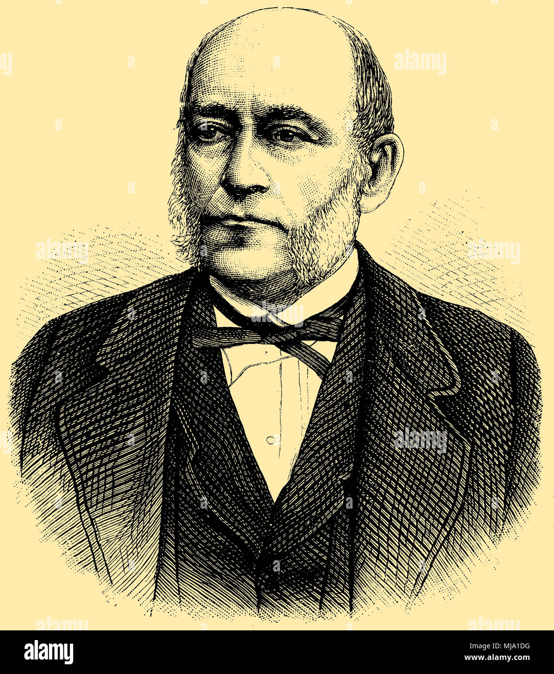 Karl Freiherr von Rokitansky (born February 19, 1804 , died July 23, 1878 ), Stock Photo