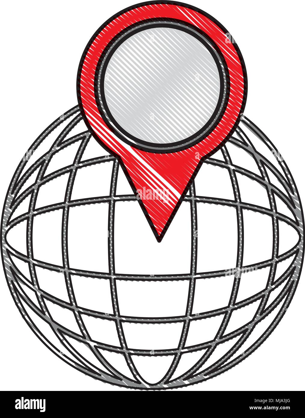 location on global map pin gps navigation concept vector illustration ...