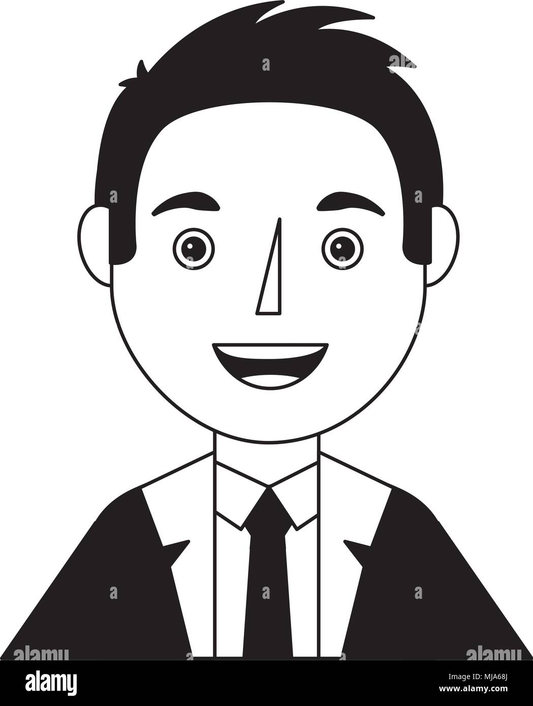 Young Man Portrait Character Image Vector Illustration Stock Vector Young Man Portrait Character Image Vector Illustration Stock Vector