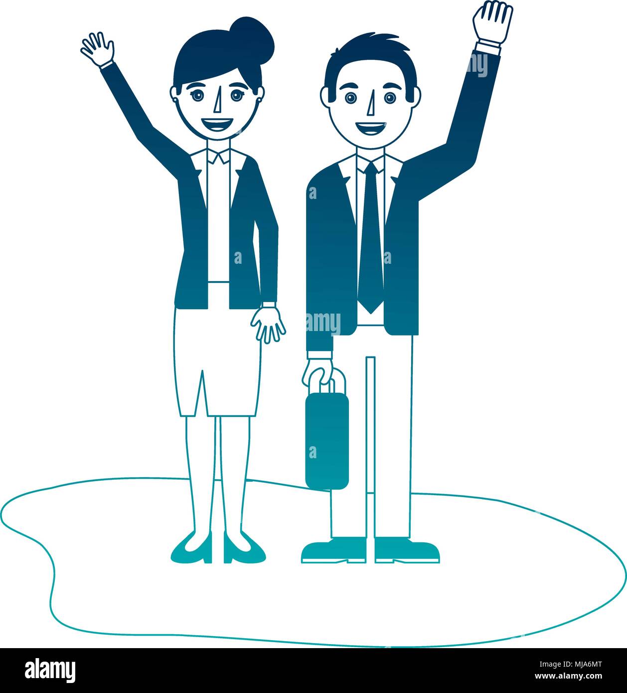 business couple avatars characters vector illustration design Stock ...