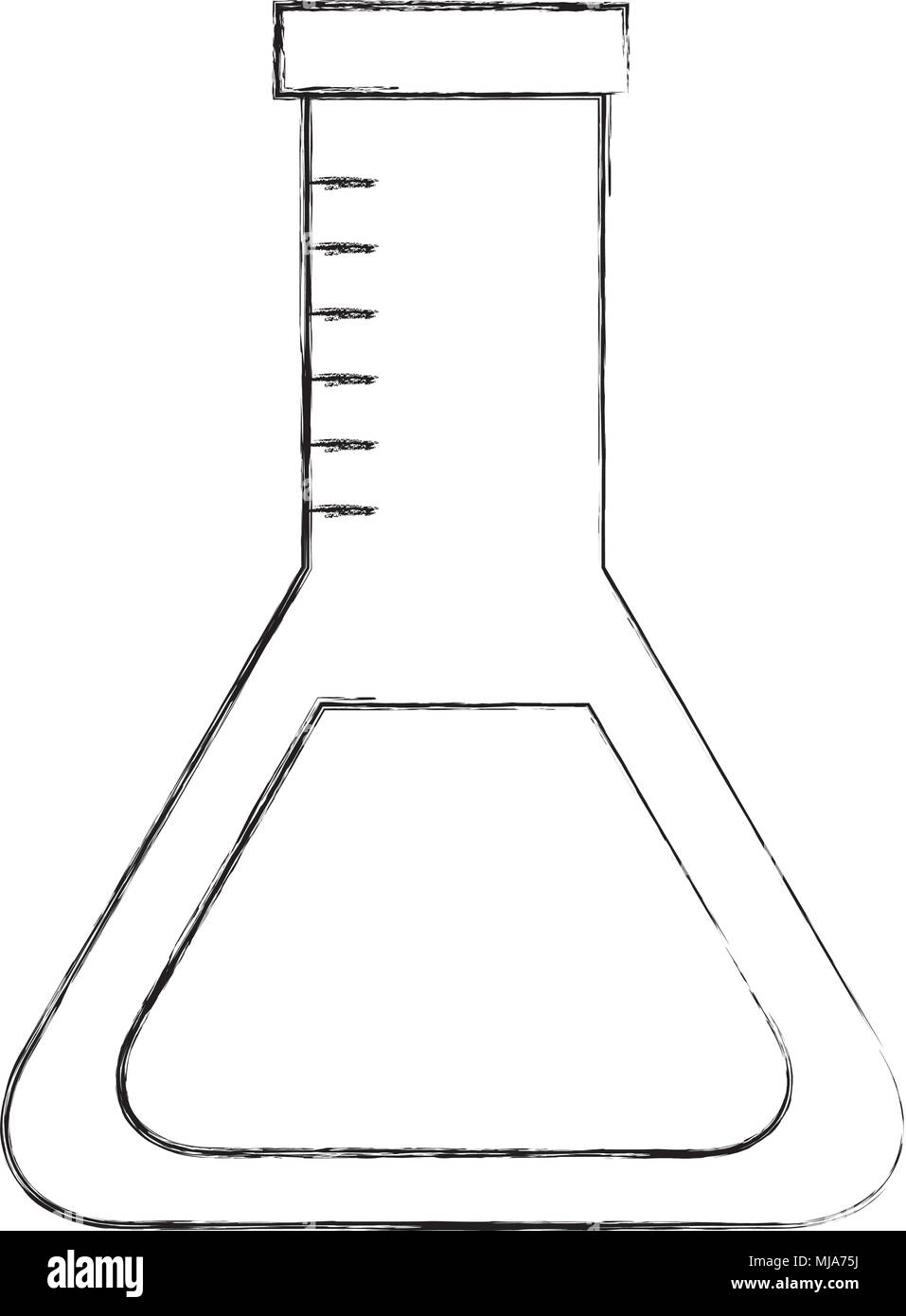 school laboratory test tube chemistry vector illustration sketch Stock