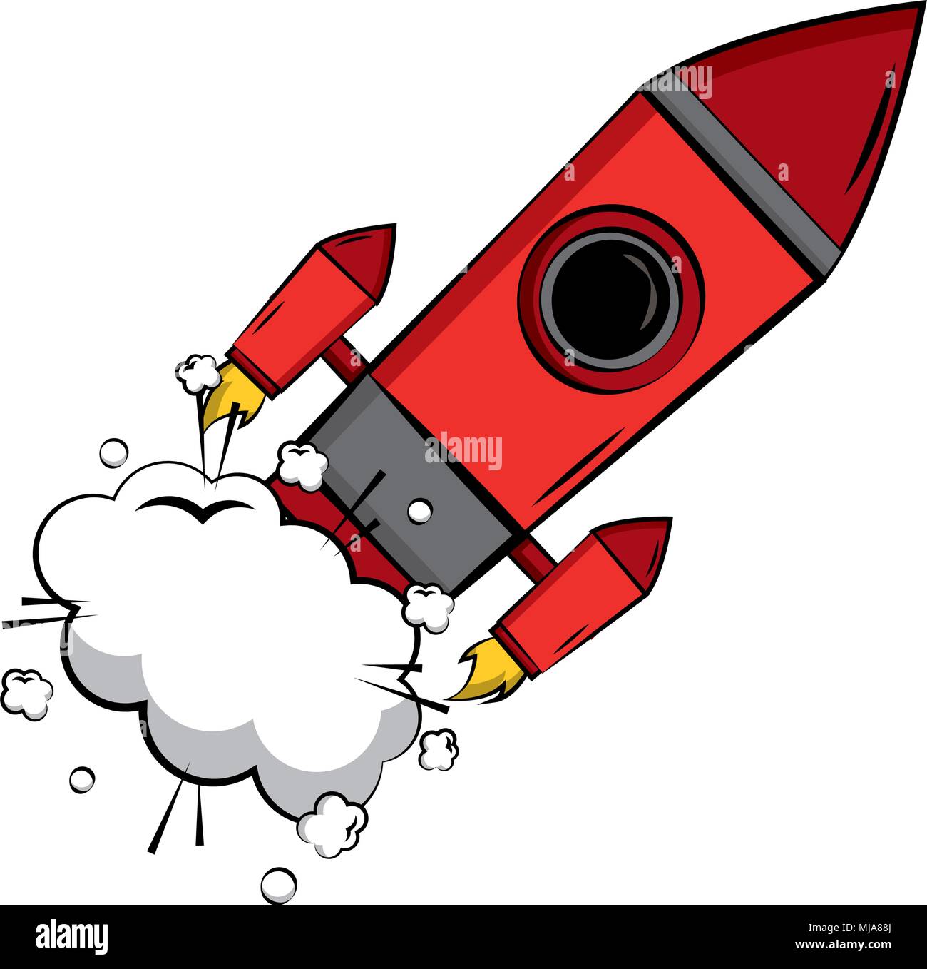 start up rocket pop art style vector illustration design Stock Vector Image  & Art - Alamy