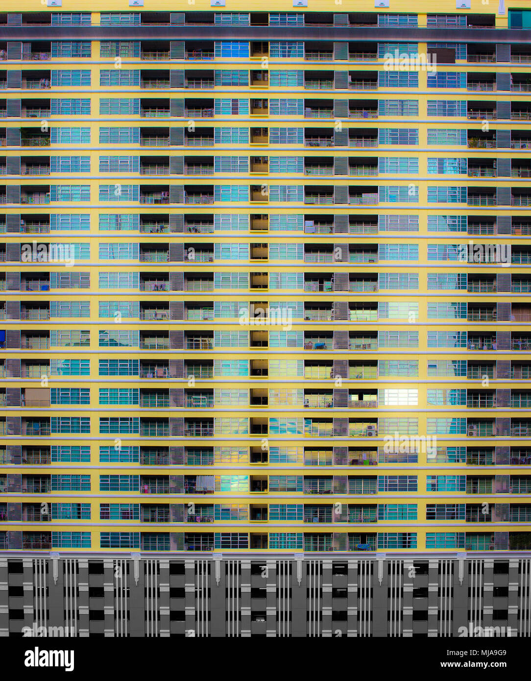 Bangkok architecture in dusk Stock Photo