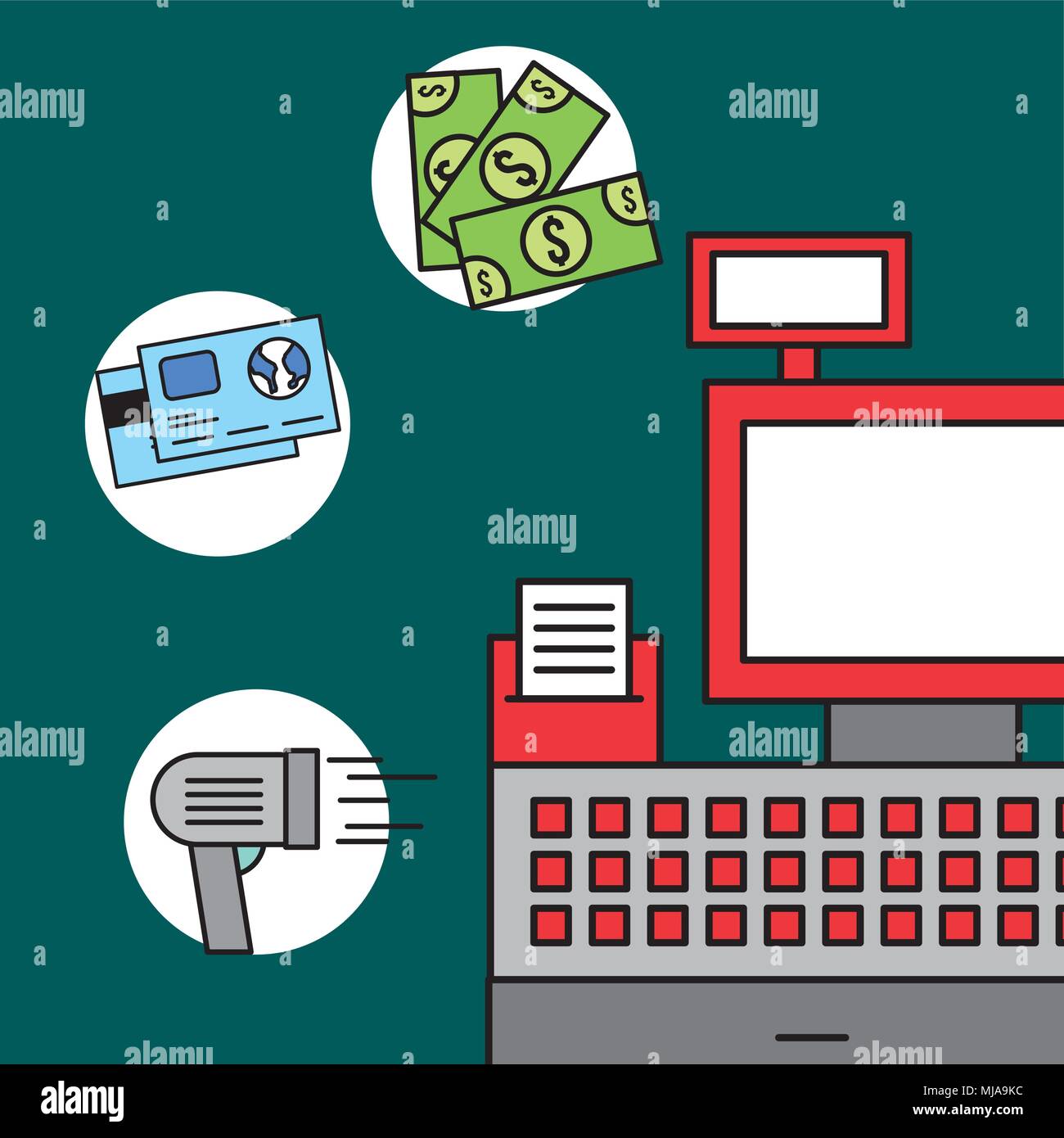 Payment terminal credit cards Stock Vector Images - Alamy