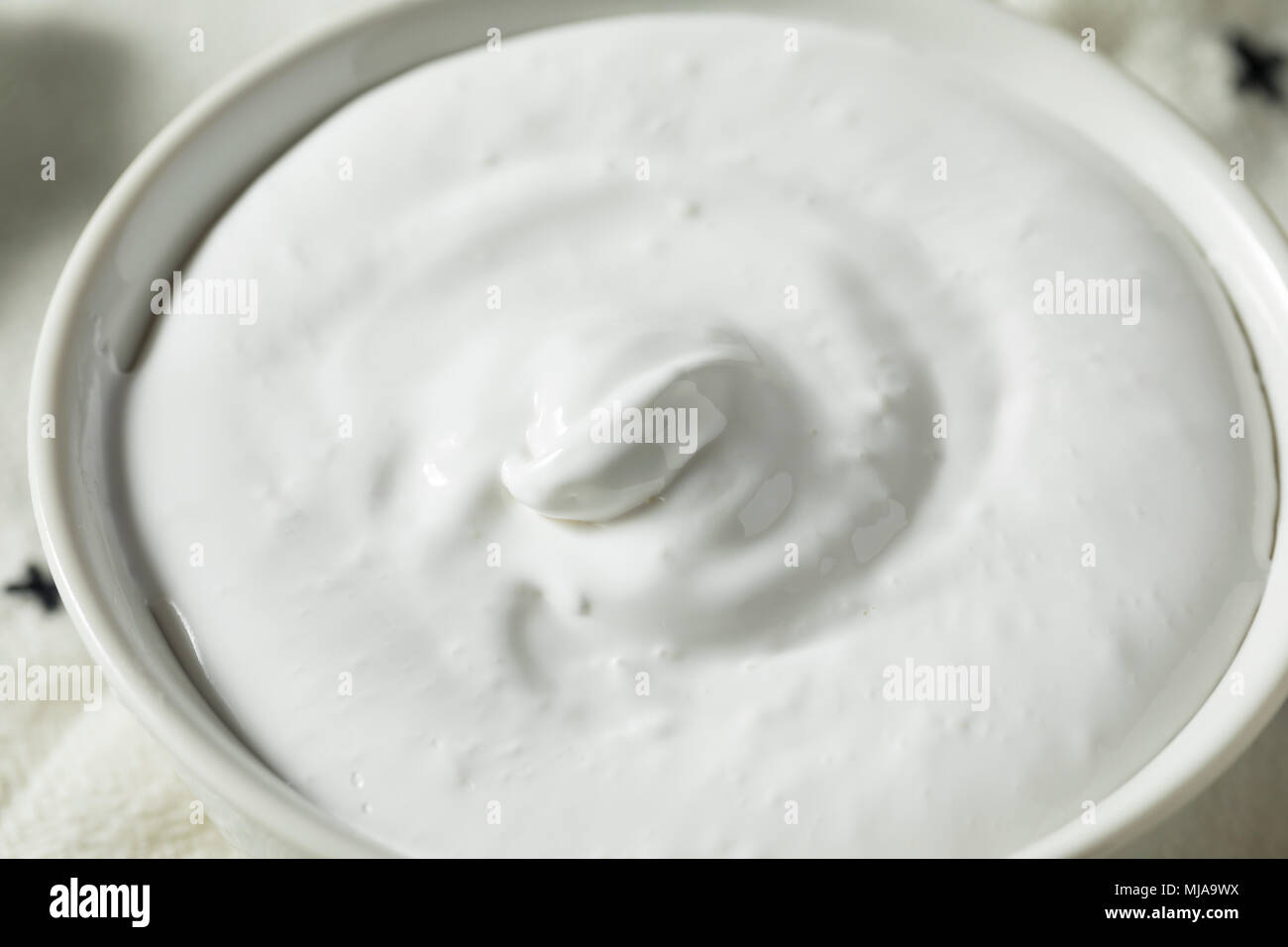 Sweet Sticky Marshmallow Fluff Spread in a Bowl Stock Photo