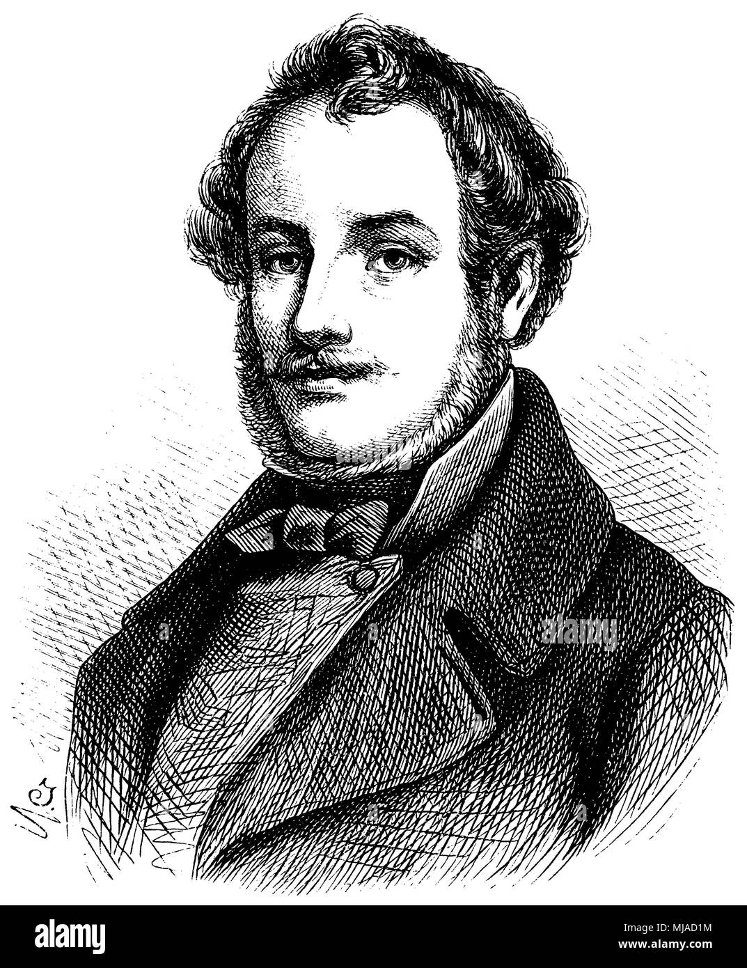 Ludwig von Schwanthalerstraße (born August 26, 1802 , died November 28, 1848 ), Stock Photo