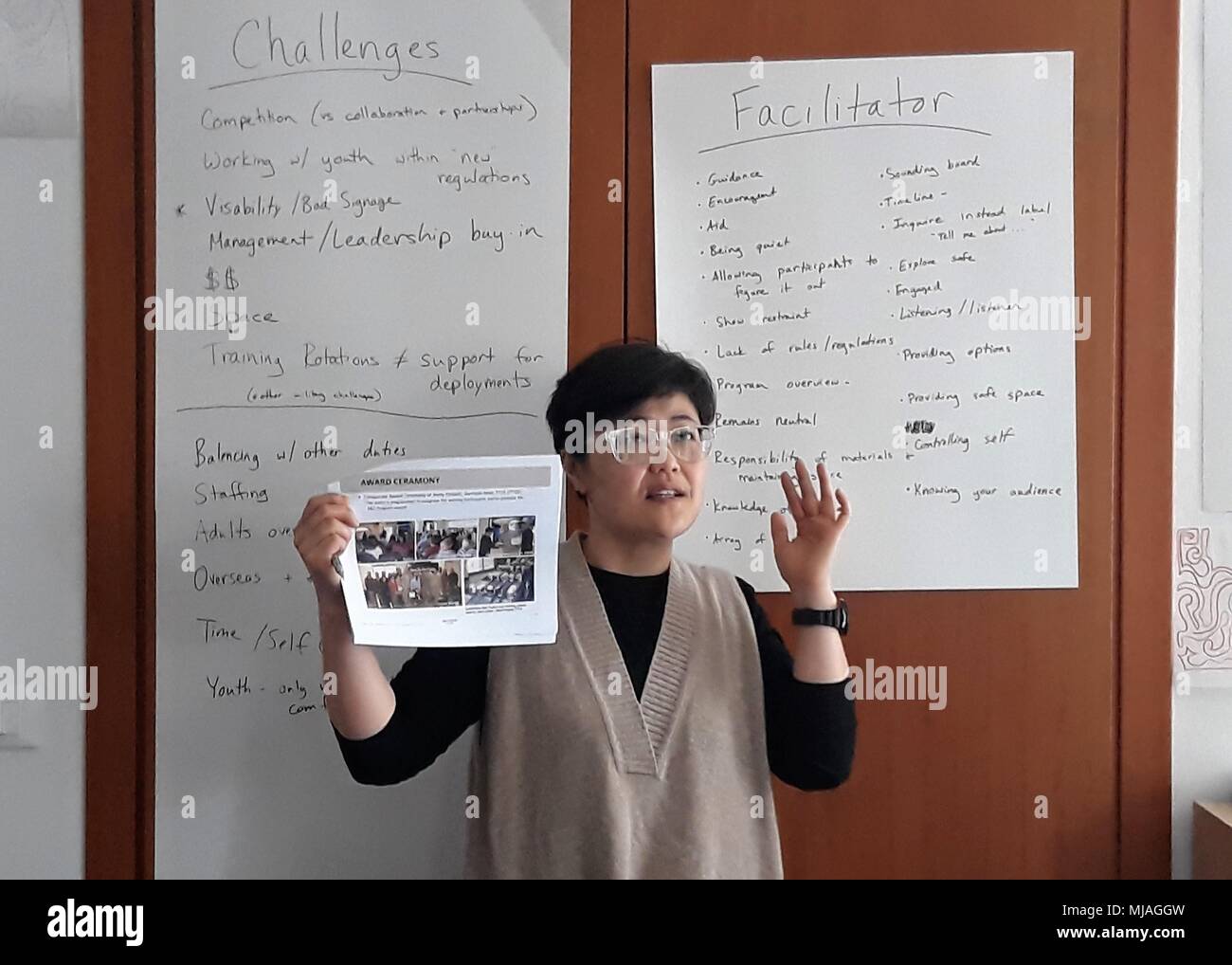 Art Center director for USAG Humphreys, Korea Un Kim shares her art