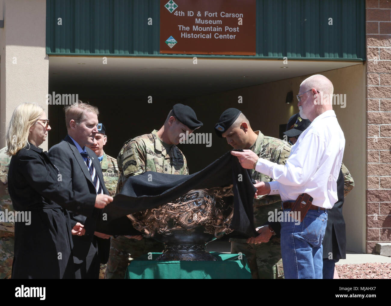 Rebecca Liscum, the descendant of Col. Emerson Liscum; Joseph Berg, the