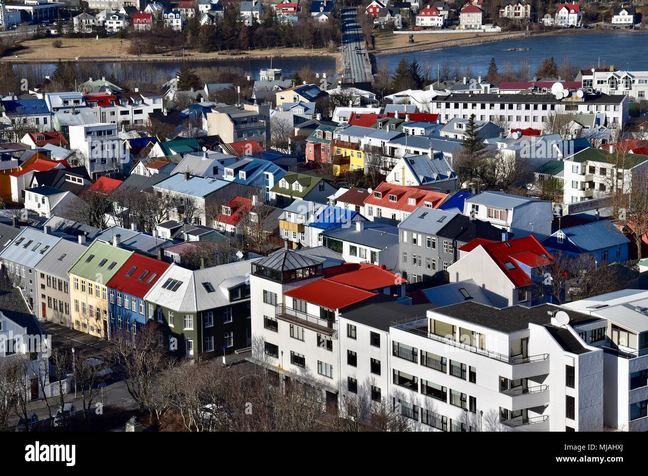 Reykjavik Iceland, architecture, buildings, 2018 Stock Photo