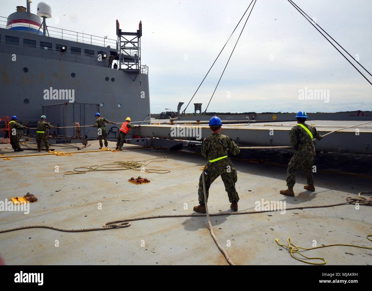 Navy reserve naval cargo handling battalion 13 hires stock photography