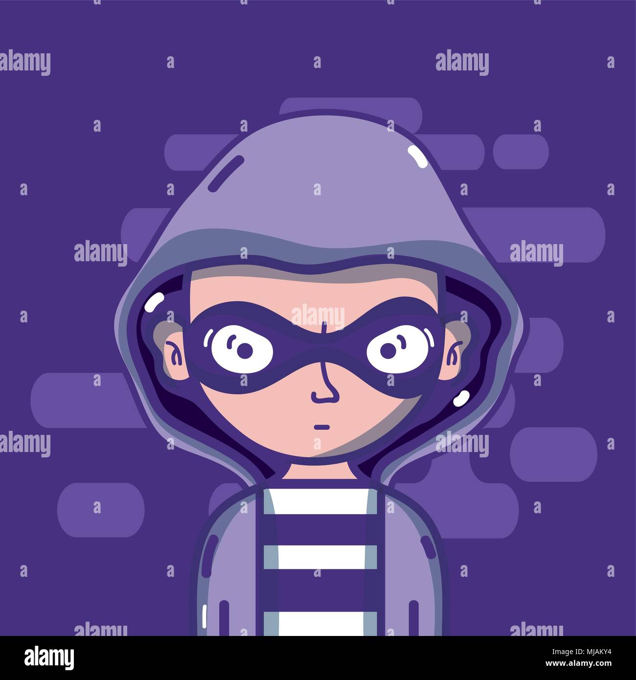 Young hacker male Stock Vector