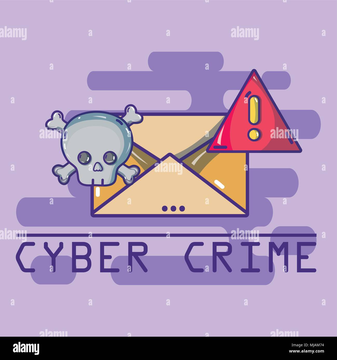 Cyber crime cartoons concept Stock Vector