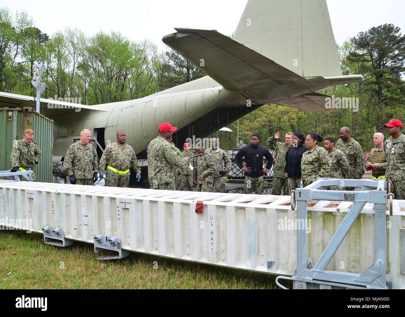 Navy reserve naval cargo handling battalion 13 hires stock photography