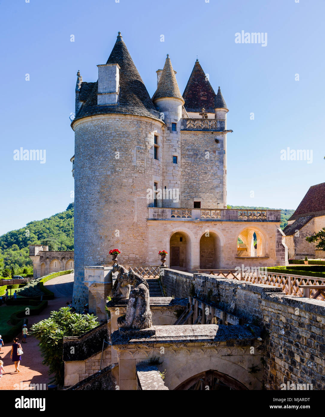 Château des Milandes, the former home of Josephine Baker, Castelnaud-la-Chapelle, France Stock Photo