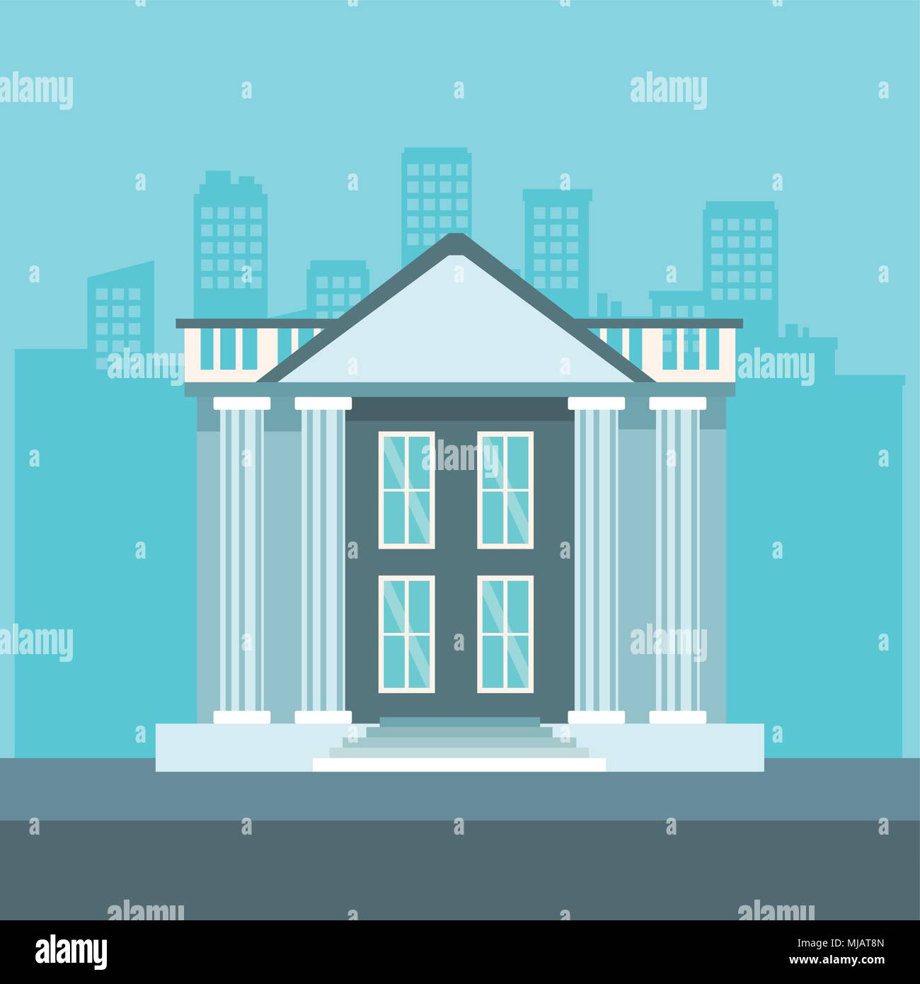 Bank building at city Stock Vector Image & Art - Alamy