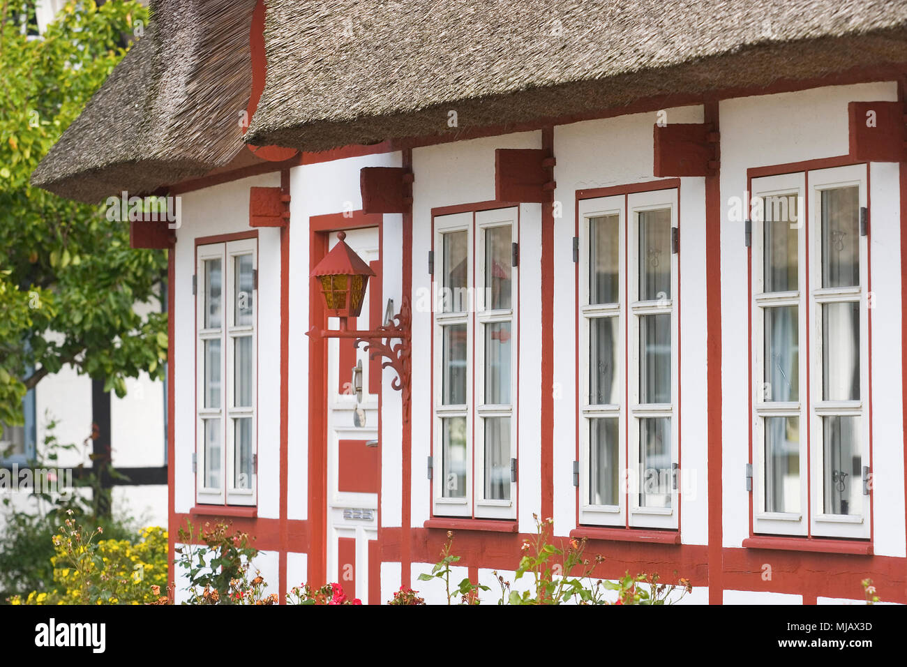 historische Gebaeude in Nordby, Insel Samsoe, Kattegat, Daenemark Stock Photo