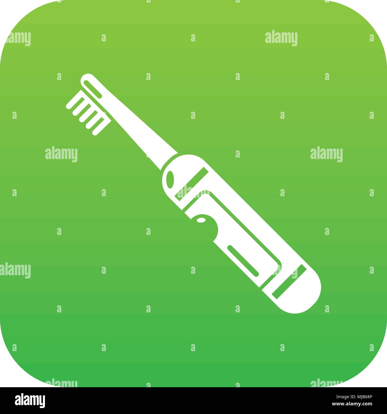 Electric toothbrush icon green vector isolated on white background ...