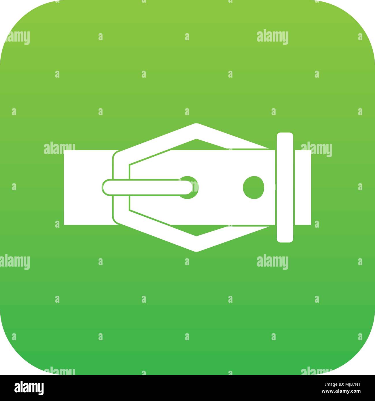 Leather belt icon digital green for any design isolated on white vector illustration Stock Vector