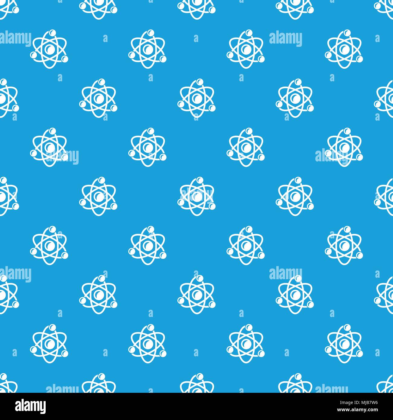 Molecule genetics pattern vector seamless blue repeat for any use Stock Vector