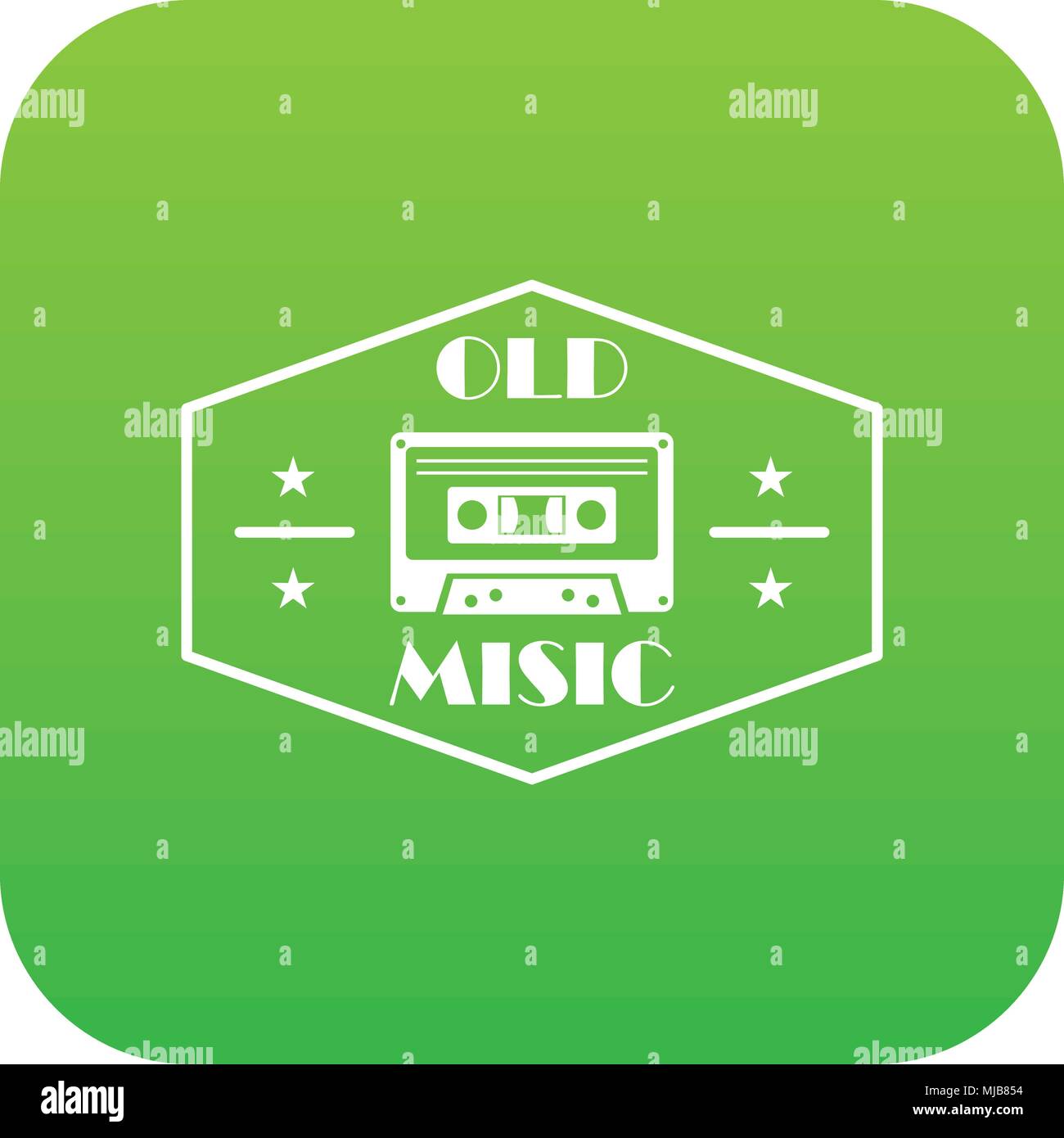 Old music icon green vector Stock Vector Image & Art - Alamy