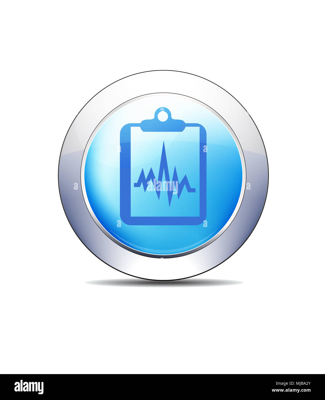 Blue Icon Button Patient chart Symbol Healthcare & Pharma Stock Photo