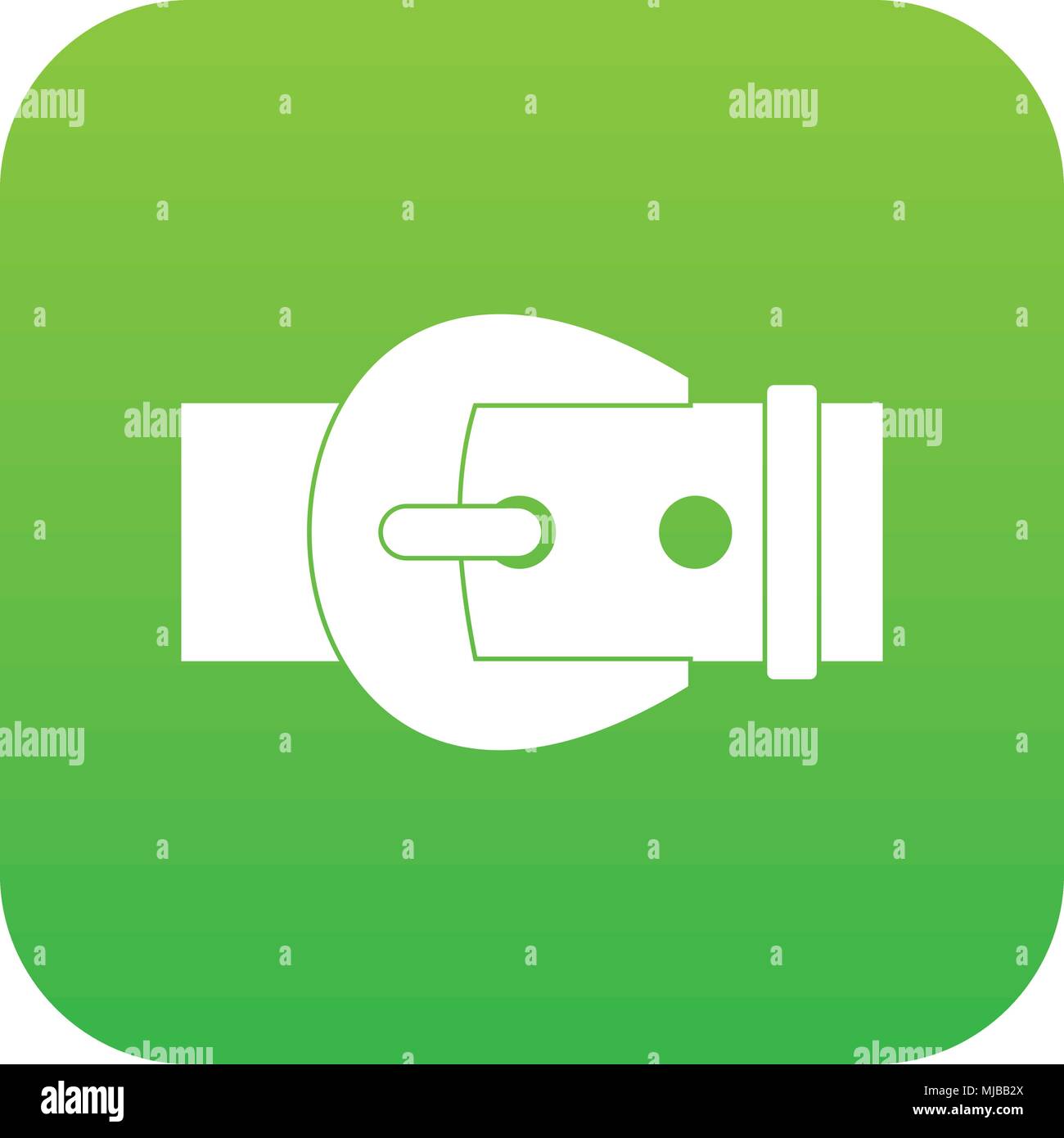 Buckle icon digital green Stock Vector