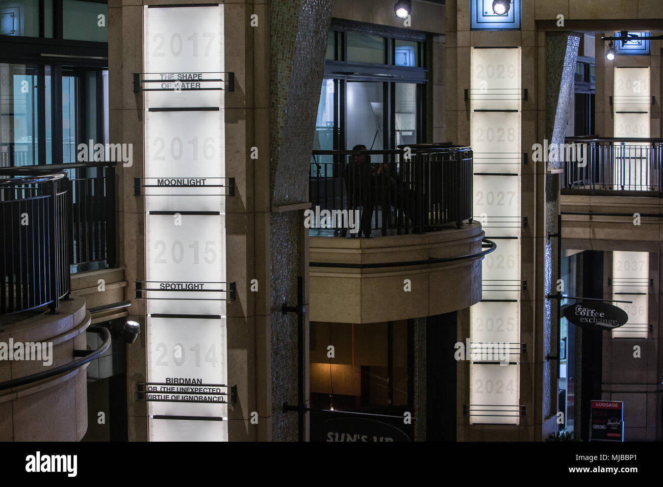 The Dolby Theatre Art Deco Columns Stock Photo