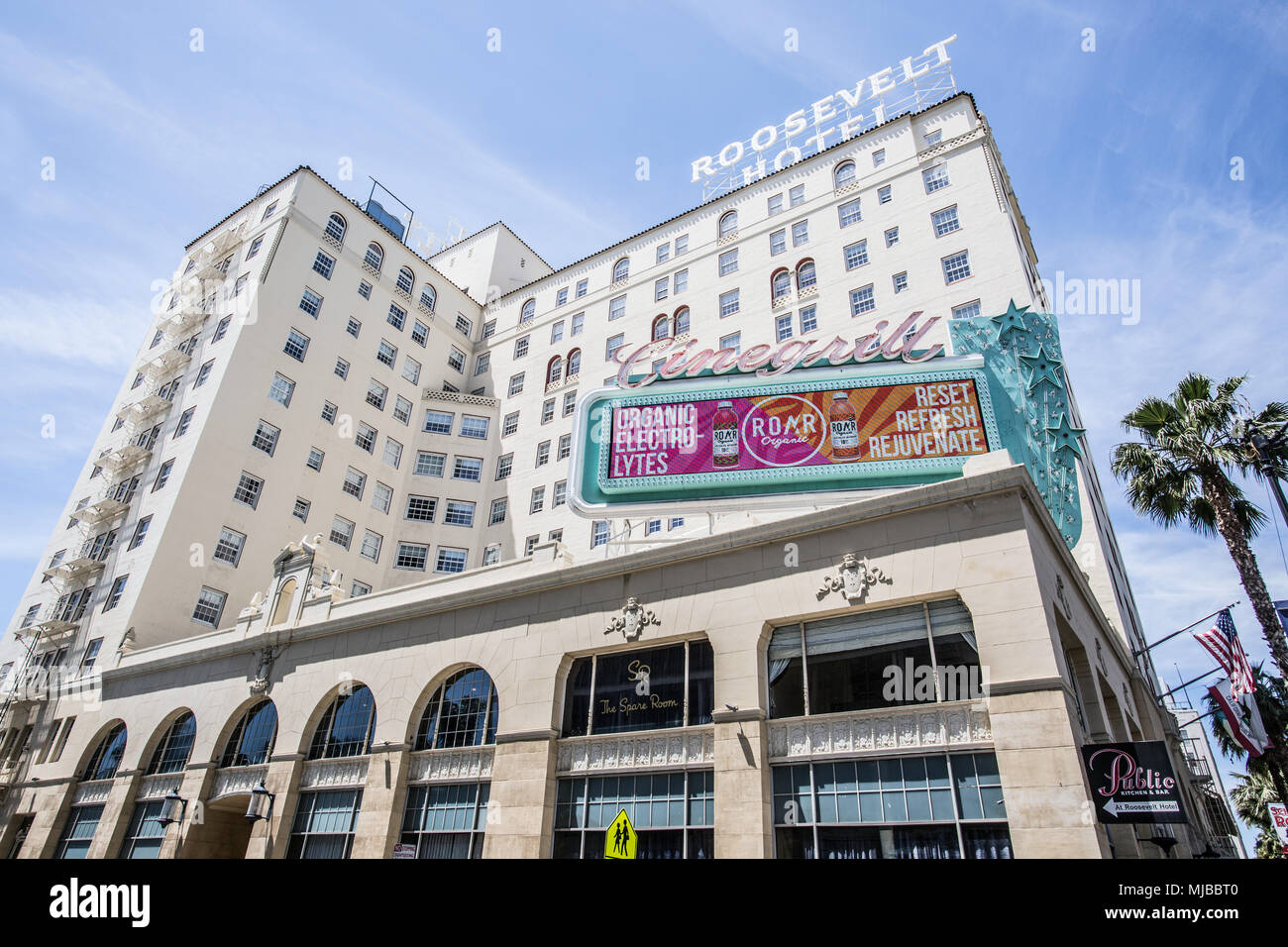 The Hollywood Roosevelt Hotel In Hollywood Stock Photo
