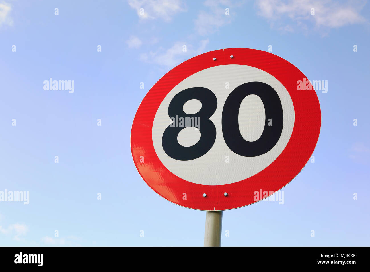 Speed Limit 80 Sign Hi res Stock Photography And Images Alamy