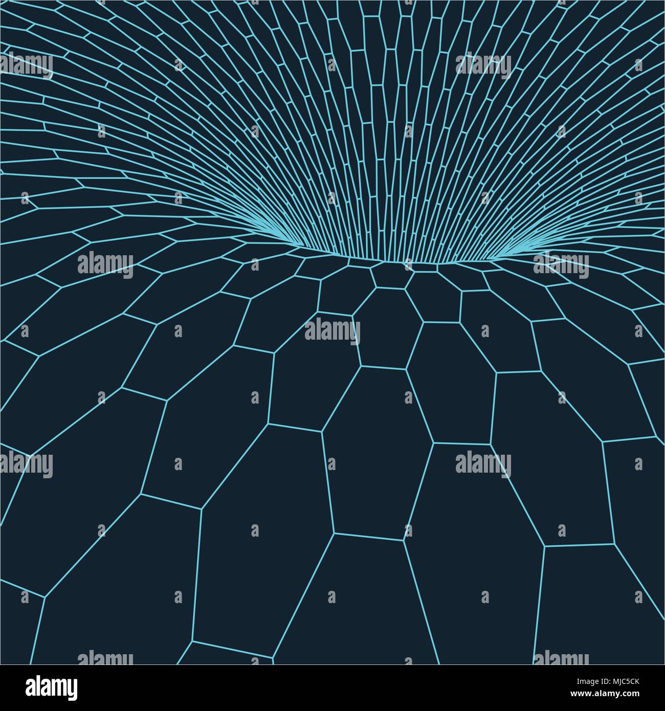 Wireframe torus with connected lines and dots . Mesh polygonal element. Vector Illustration EPS10. Stock Vector