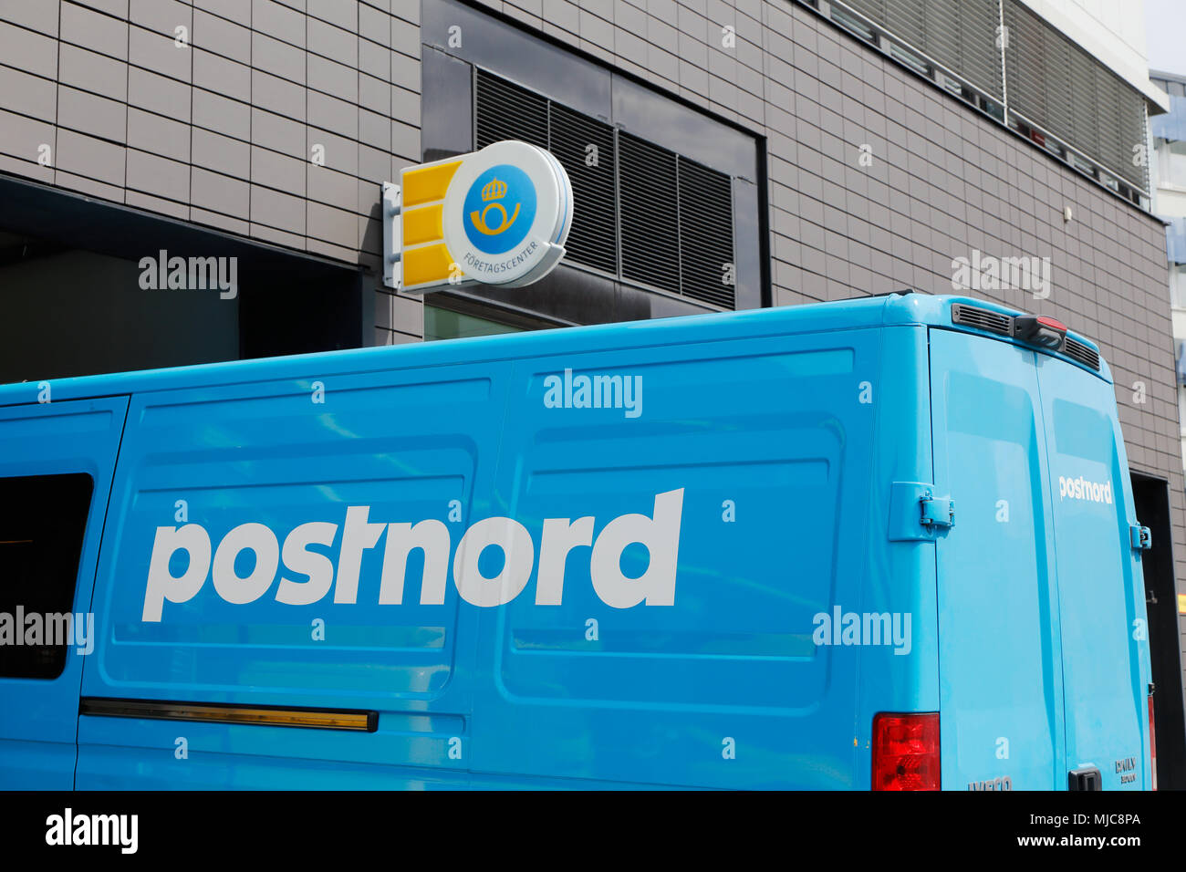 Stable Refurbish director Solna, Sweden - June 15, 2016: A blue van marked with Postnord the Swedish  postal service parket outside the office at the street Englundavagen in S  Stock Photo - Alamy